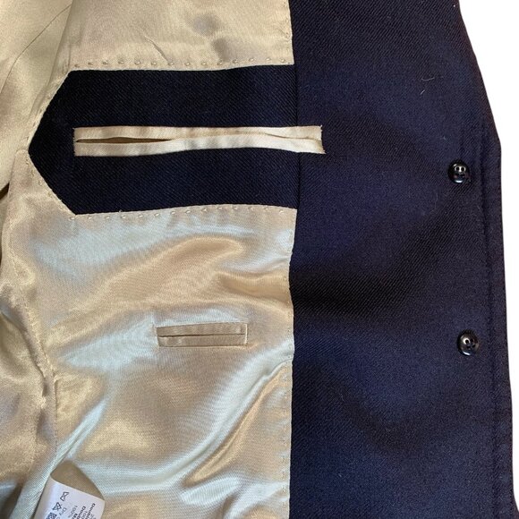 J. Crew Womens Navy Wool Blazer with Gold Buttons Size 4 - Picture 13 of 15